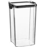 Argon Tableware Food Storage Container - 1.3L - Reusable Airtight Kitchen Jar with Clip-Top Lid in Black
