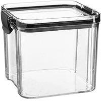 Argon Tableware Food Storage Container - 700ml - Reusable Airtight Kitchen Jar with Clip-Top Lid in Black