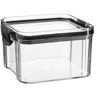 Argon Tableware Food Storage Container - 460ml - Reusable Airtight Kitchen Jar with Clip-Top Lid in Black