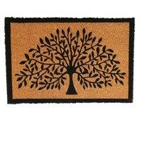 Nicola Spring Coir Door Mat - 60 x 40cm - Tree of Life | Size: 40 cm x 60 cm
