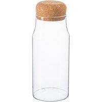 Argon Tableware Glass Storage Bottle with Cork Lid 720ml in Clear