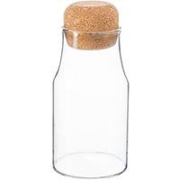 Argon Tableware Glass Storage Bottle with Cork Lid 180ml in Clear