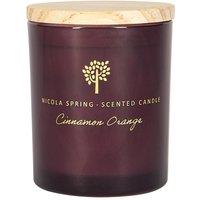 Nicola Spring 130g Cinnamon Orange Soy Wax Candle - Spiced Festive Glass Jar Gift in Purple