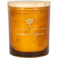 Nicola Spring 130g Sandalwood & Jasmine Soy Wax Candle - Sweet Creamy Scented Glass in Orange
