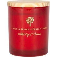 Nicola Spring 130g Wild Fig & Cassis Soy Wax Candle - Autumn Spiced Scented Jar Gift in Red