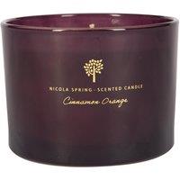 Nicola Spring 350g Cinnamon Orange Soy Wax Candle - Double Wick Festive Jar Gift in Purple