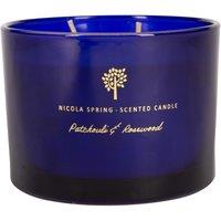 Nicola Spring 350g Patchouli & Rosewood Soy Wax Candle - Double Wick Sweet Creamy in Blue