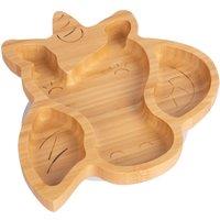 Tiny Dining Bamboo Suction Plate - Unicorn - Divided Non-Slip Baby Weaning Plate in White