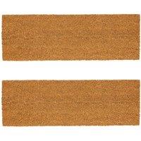 Nicola Spring Coir Step Mats - 60 x 20cm - Classic - Pack of 2 in Brown | Size: 40 cm x 60 cm