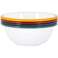 Argon Tableware 16cm White Enamel Bowls Set - 4 Colours