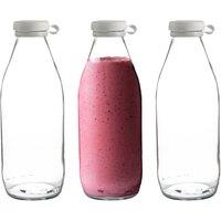 Argon Tableware Tallo Glass Bottles 1 Litre Clear Pack of 3