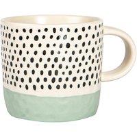 Nicola Spring Ceramic Dipped Dots Coffee Mug - 385ml - Pack of 1 in Blue