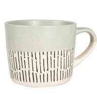 Nicola Spring Ceramic Dipped Dash Coffee Mug - 475ml in Grey