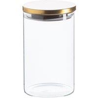 Argon Tableware Scandi Storage Jar with Metallic Lid - 1 Litre in Gold