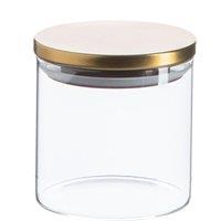 Argon Tableware Scandi Storage Jar with Metallic Lid - 550ml in Gold