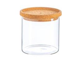 Argon Tableware Scandi Storage Jar with Cork Lid 550ml in Clear