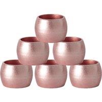 Argon Tableware Metallic Napkin Rings 4.5cm Pack of 6 in Rose Gold