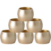 Argon Tableware Metallic Napkin Rings 4.5cm Pack of 6 in Gold