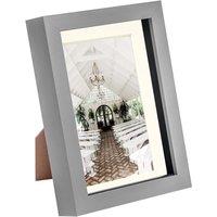 Nicola Spring 3D Box Photo Frame - 5 x 7 with 4 x 6 Mount - Black Mount in Grey