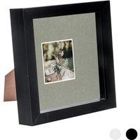 Nicola Spring 3D Box Photo Frame - 6 x 6 with 2 x 2 Mount - Black Mount