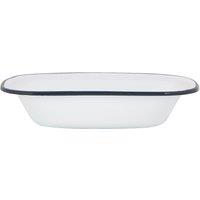 Argon Tableware White Enamel Pie Dish 25.5cm in Navy