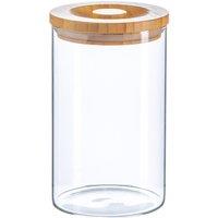 Argon Tableware Scandi Storage Jar with Wooden Lid 1 Litre in Clear