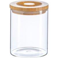 Argon Tableware Scandi Storage Jar with Wooden Lid 750ml in Clear