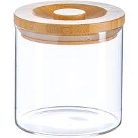 Argon Tableware Scandi Storage Jar with Wooden Lid 550ml in Clear