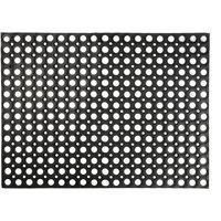 Nicola Spring Heavy Duty Rubber Door Mat - 80 x 60cm in Black | Size: 40 cm x 80 cm