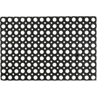 Nicola Spring Heavy Duty Rubber Door Mat - 60 x 40cm - Black | Size: 40 cm x 60 cm