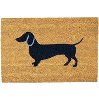 Nicola Spring Coir Door Mat - 60 x 40cm - Sausage Dog | Size: 40 cm x 60 cm