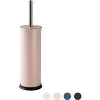 Harbour Housewares Round Toilet Brush & Holder - Cleaning Brush Set with Non Slip Base in Pink