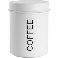 Harbour Housewares Kitchen Coffee Canister - Round Metal Kitchen Storage Food Canister Tin in Off-White