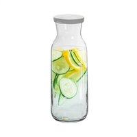 Argon Tableware Brocca Glass Carafe with Silicone Lid - 1.2 Litre in Clear