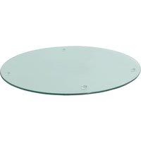 Harbour Housewares Round Glass Chopping Board - 30cm Kitchen Cutting Board for Food Prep in Clear