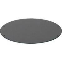 Harbour Housewares Round Glass Chopping Board - 30cm Kitchen Cutting Board for Food Prep in Black