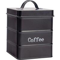 Harbour Housewares Kitchen Coffee Canister - Vintage Metal Kitchen Storage Food Canister in Black