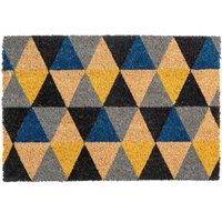 Nicola Spring Coir Door Mat - 60 x 40cm - Geometric | Size: 40 cm x 60 cm