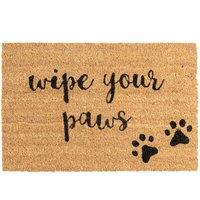 Nicola Spring Coir Door Mat - 60 x 40cm - Paws | Size: 40 cm x 60 cm