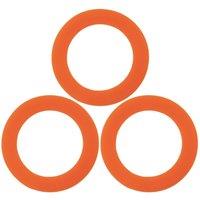 Argon Tableware Glass Storage Jar Seals - Small - Pack of 6 in Orange