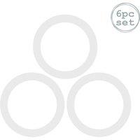 Argon Tableware Glass Storage Jar Seals - Medium - Pack of 6 in Clear