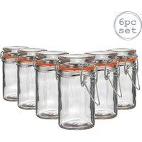 Argon Tableware Glass Storage Jars - 70ml/2.5oz - Set of 6 in Clear
