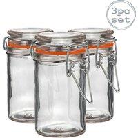 Argon Tableware Glass Storage Jars - 70ml/2.5oz - Set of 3 in Clear