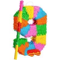 Fax Potato Pinatas Number 9 Cardboard Pinata, Stick & Blindfold Set Multi