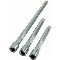 Loops 3 Piece 1/4" Inch Drive Shaft Extension Bar Set 50mm 75mm 150mm