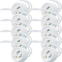 Loops 10x GU10 Bayonet Light Bulb/Lamp Fitting Ceramic LED Holder Connector Downlight