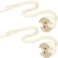 Loops 2x MR16 Bayonet Light Bulb/Lamp Fitting Ceramic LED/Halogen Connector Downlight