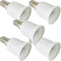 Loops 5x Light Bulb Adapter E14 Mini Edison to E27 Screw Type SES Converter Fitting
