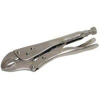 Loops 180mm Curved Steel Self Locking Pliers Quick Release in Metallics