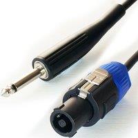 Loops 3m 6.35mm Mono Plug to Pro Speaker Spkon Cable 20AWG Male Loudspeaker Lead